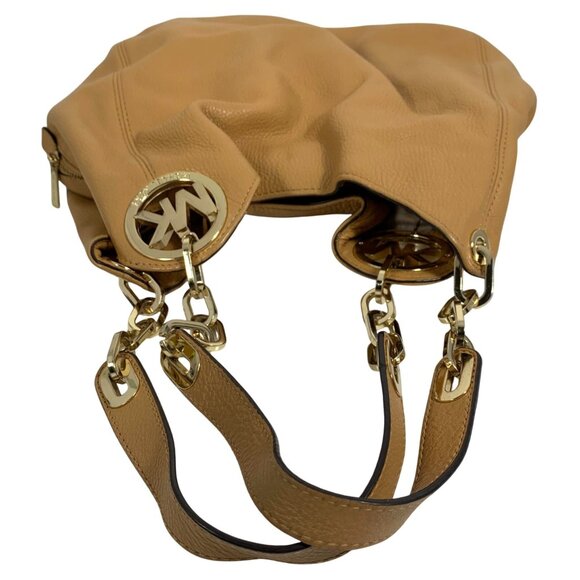 MICHAEL KORS Fulton Large Acorn Brown Leather Slouchy Shoulder Bag Tote VGC - Picture 7 of 13